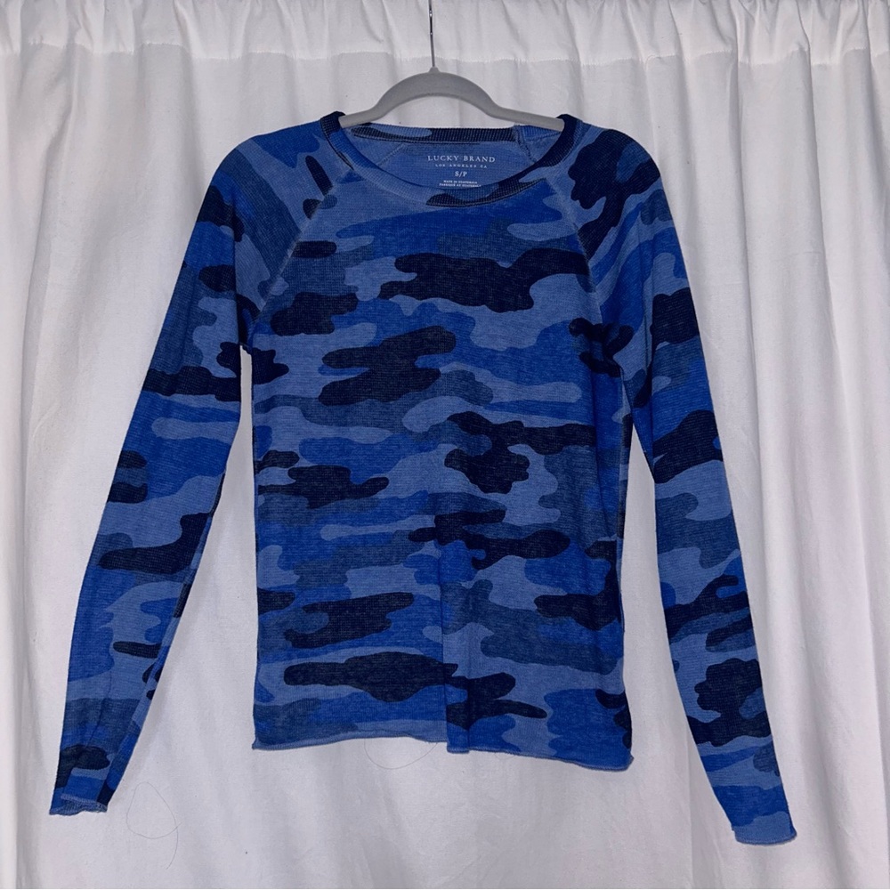 Lucky Brand Blue Camo Longsleeve
